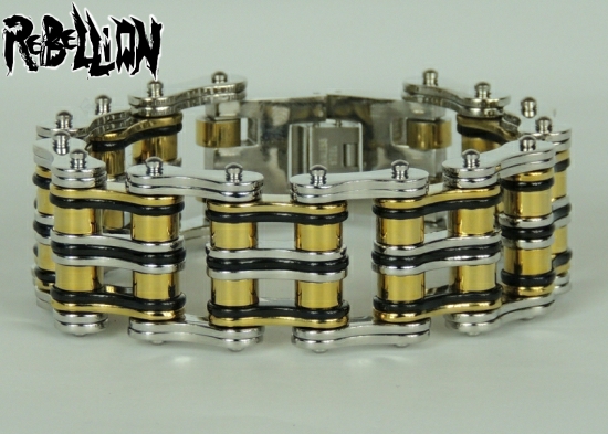 Chunky Black, Gold in Silver