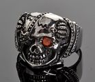 Eye Patch Skull Ring