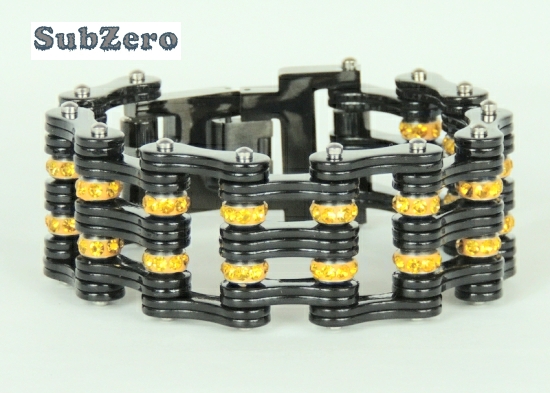 Subzero Chunky Black with Orange Crystals